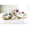 Nouveau populaire 70 pcs Crane Farm Railway Magnetic Wooden Thomas Train Toy